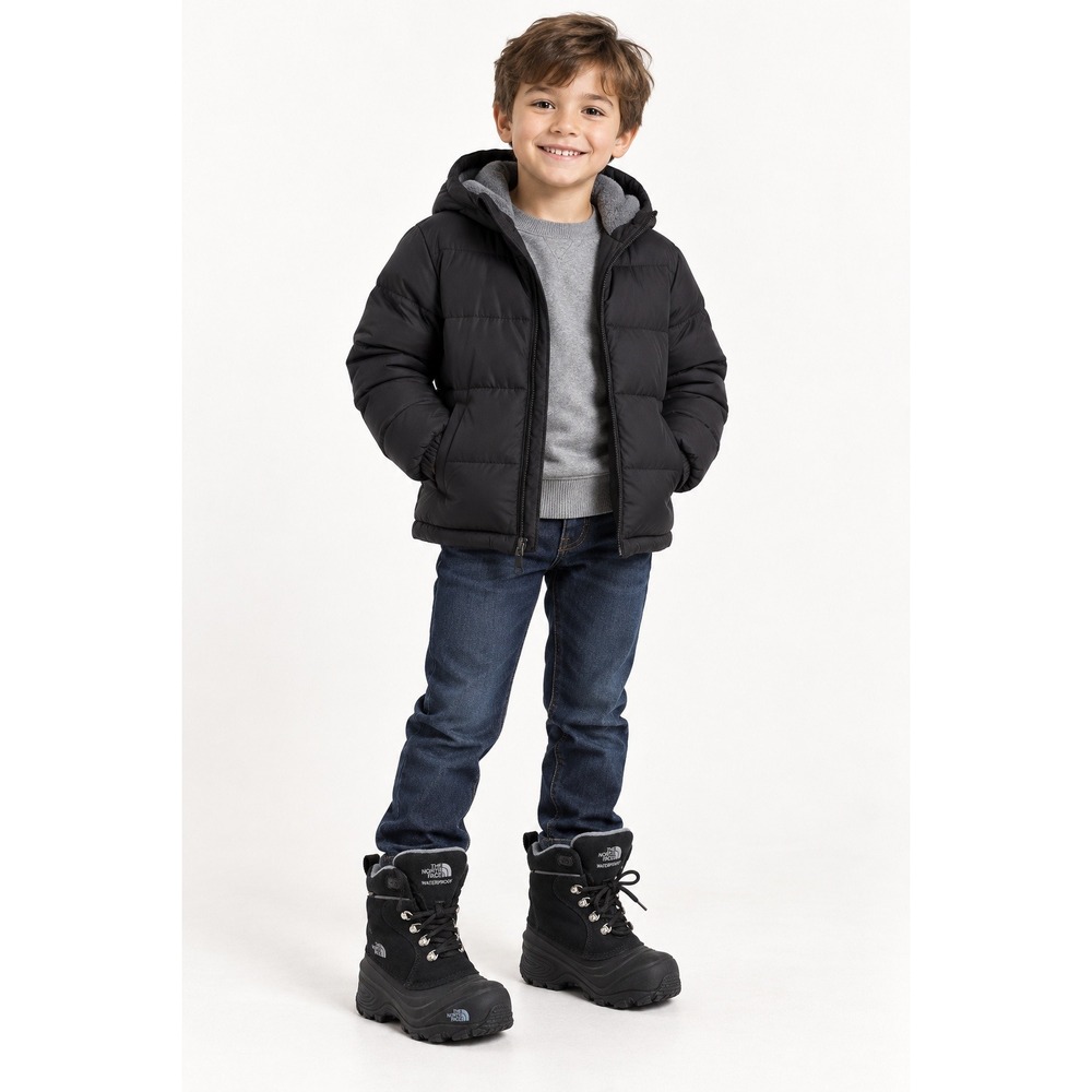 THE NORTH FACE Chilkat Lace II Boys Waterproof Snow Boots Black Size 1